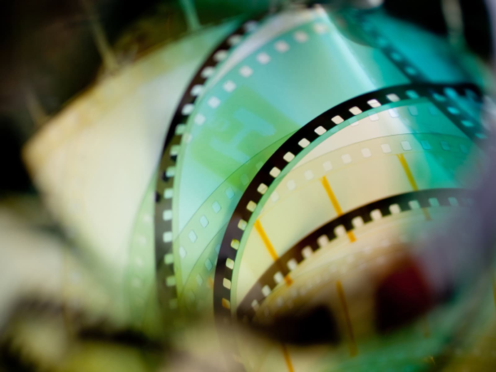River-Activities-CreativeEngage-S&EE A close-up of a film strip against a green background.